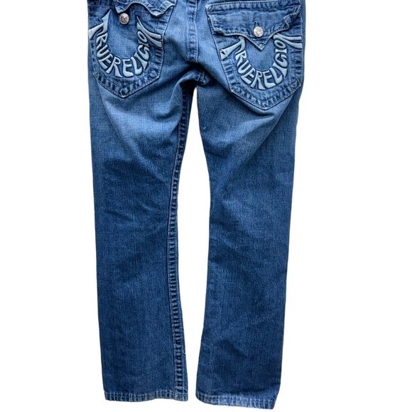 True Religion Y2K 100% Cotton Straight Fit Women's Jeans Denim Blue - Size 29 - Picture 4 of 9
